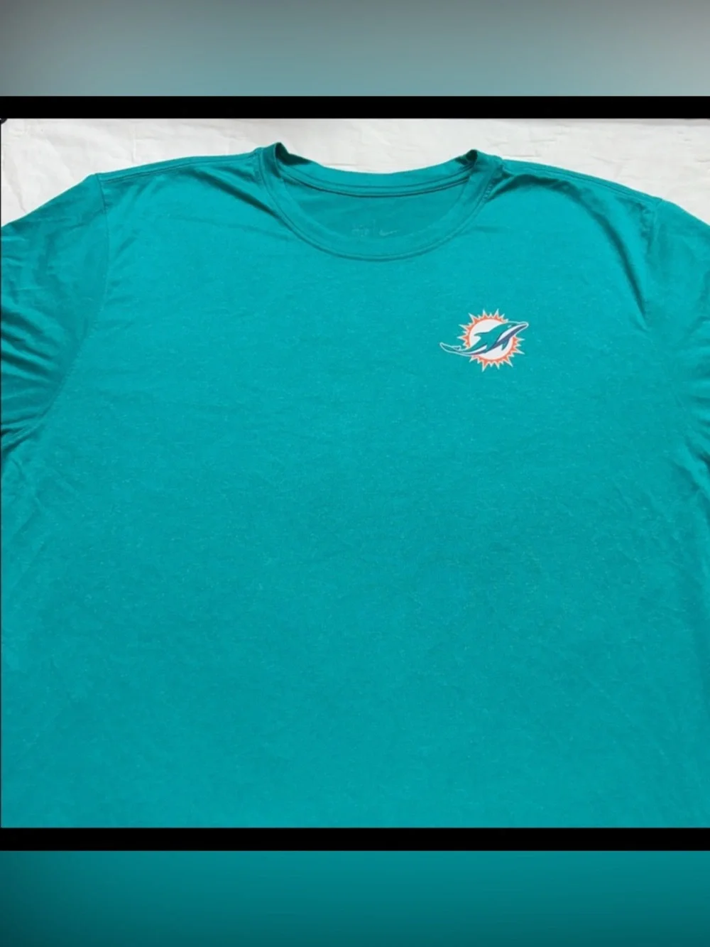 Nike Men's‎ Miami Dolphins Aqua Primary Logo NFL T-Shirt XXL Gameday Apparel